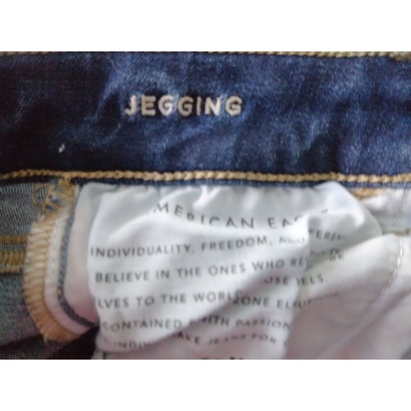 American Eagle AE Ne(x)t Level Patched Low-Rise Jegging Jeans Womens 2 Short - Picture 5 of 11